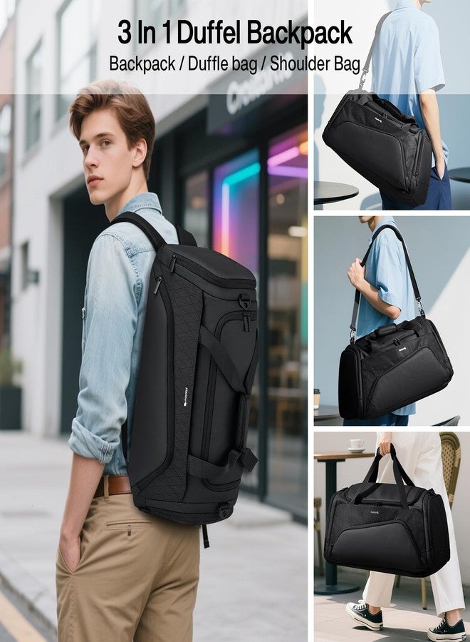 Hanke Carry On Luggage Airline Approved Duffle Bag for Travel, Multifunctional 3 In 1 Travel Duffel Bags for Traveling, 44L Weekender Overnight Gym Hiking Tote Bags for Men & Women.（Black） - Image 3